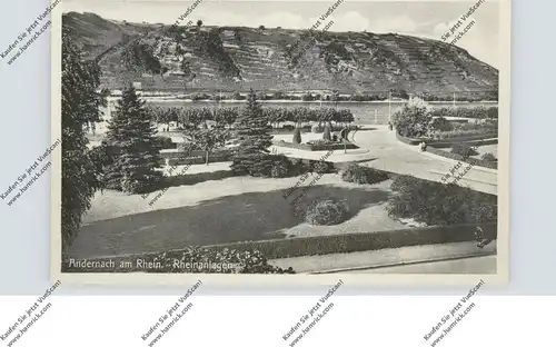 5470 ANDERNACH, Rheinanlagen, 1942 !!