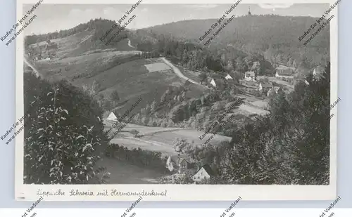 4930 DETMOLD, Lippische Schweiz mit Hermannsdenkmal