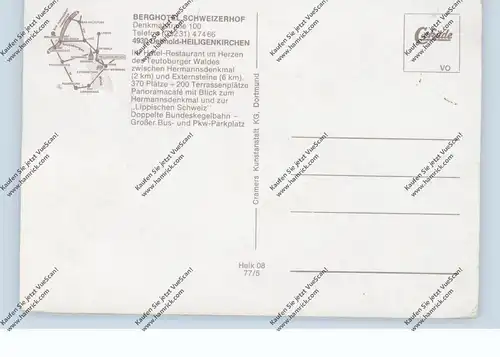 4930 DETMOLD - HEILIGENKIRCHEN, Berghotel Schweizerhof, Druckstelle