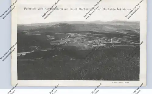 5488 ADENAU, Hotel Hohe Acht, Fernblick auf Hochsimmer und Hochstein bei Mayen, 1917