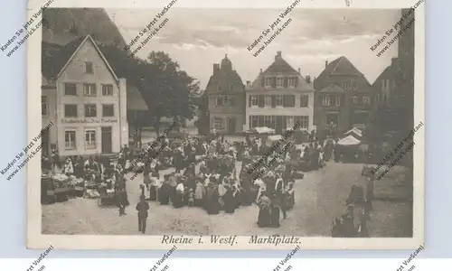 4440 RHEINE, Marktplatz, 1924, belebte Szene