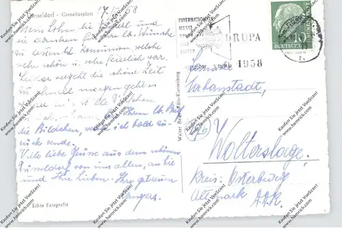 4000 DÜSSELDORF, Corneliusplatz, Strassenbahn, Polizist, Oldtimer,1958