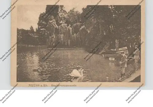 4040 NEUSS, Stadtgartenpartie, 1921, kl Druckstelle