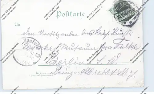 NIEDER - SCHLESIEN - KONTOPP / KONOTOP, Kreis Lebus, Lithographie 1898, Post, Amtsgericht...kl. Eckstauchung