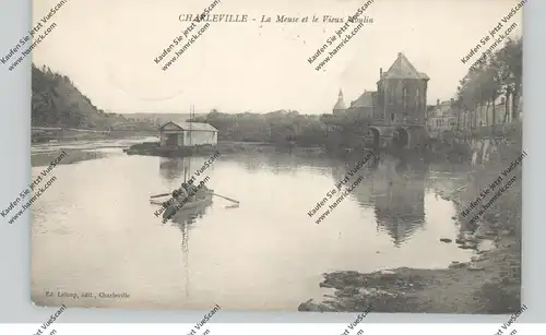 F 08000 CHARLEVILLE - MEZIERES, La Meuse et le Vieux Moulin, 1915, deutsche Feldpost