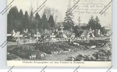 F 55600 MONTMEDY, 1.Weltkrieg, Deutsche Kriegsgräber auf dem Friedhof, 1915, deutsche Feldpost