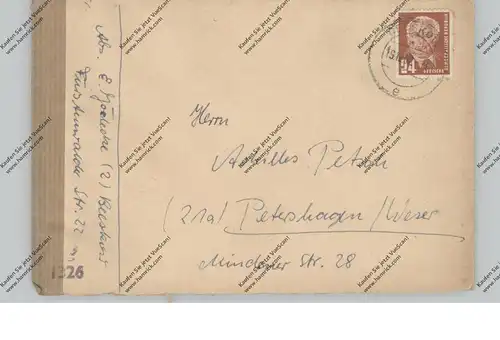 DDR, 1952, Zensur, Beeskow - Petershagen, mit Inhalt