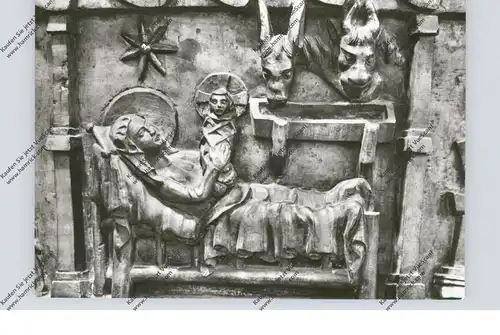 2300 KIEL, St. Nikolai - Kirche, Taufbecken, Geburt Christi