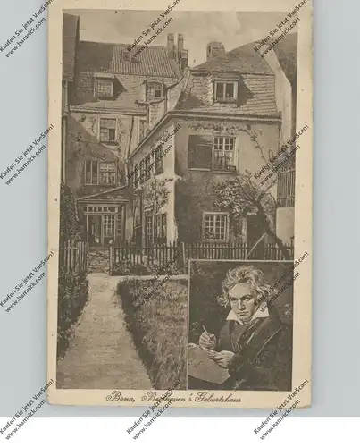 5300 BONN, BEETHOVEN und Geburtshaus, 1920
