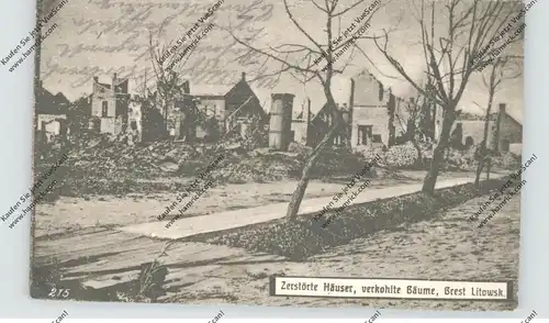 BELARUS / WEISSRUSSLAND - BREST LITOWSK, 1.Weltkrieg, zerstörte Häuser