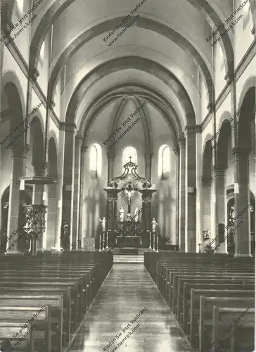 7520 BRUCHSAL - UNTERGROMBACH, Kath. Pfarrkirche, Innenansicht