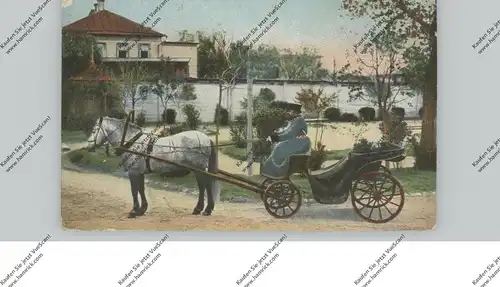 RUSSLAND - Russische Typen, Droschke mit Kutscher, 1916