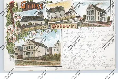 OBER-SCHLESIEN - WEHOWITZ / WIECHOWICE, 200 Einwohner, Lithographie, Warenhandlung, Mühle, Schule, Kirche