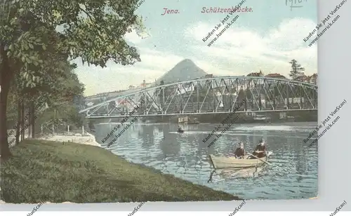 0-6900 JENA, Schützenbrücke, Bahnpost Saalfeld - Naumburg nach Helsinki, 1910