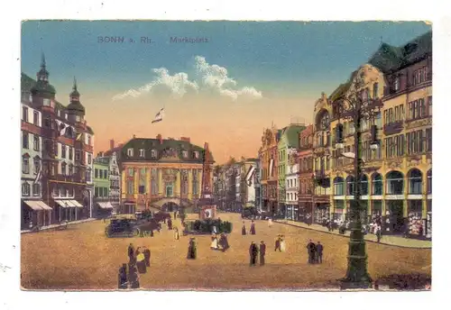 5300 BONN, Marktplatz, Beflaggung aus der Kaiserzeit