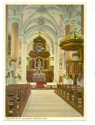 5590 COCHEM - BEILSTEIN, Klosterkirche, Innenansicht, 1953