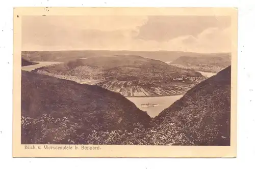 5407 BOPPARD, Blick vom Vierseenplatz, , Bahnpost / TPO / Ambulant Boppard - Simmern, 1918