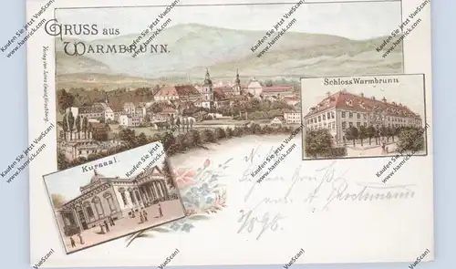 NIEDER - SCHLESIEN - HIRSCHBERG-WARMBRUNN / JELENIA GORA, Lithographie, Gruss aus...