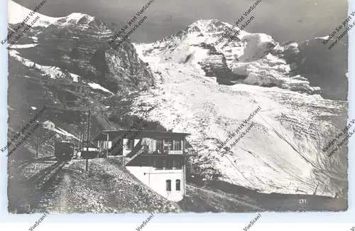 CH 3822 LAUTERBRUNNEN BE, Zahnradbahn Jungfraubahn, Station Eigergletscher und Mönch, 1937