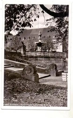 6702 BAD DÜRKHEIM, Kurpark-Hotel und Ostertag-Brunnen, 1955