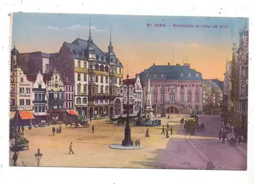 5300 BONN, Marktplatz et Hotel de Ville, 1925, franz. Besatzungszeit