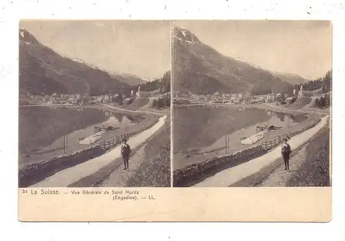 CH 7500 SANKT MORITZ GR, Stereo-AK, ca. 1905