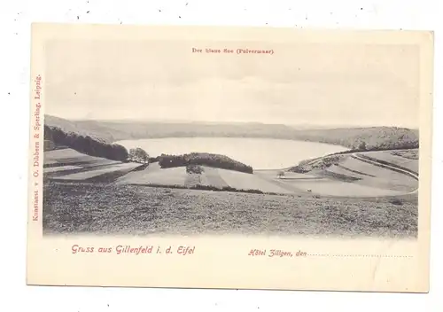 5568 DAUN - GILLENFELD, Gruss aus... Pulvermaar (Der blaue See)