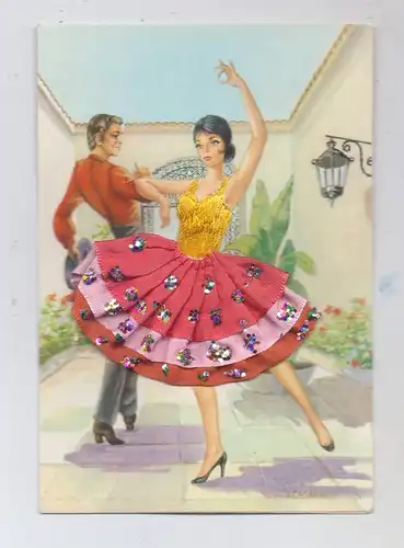 TRACHTEN - TANZ, Paillettenkleid Spanien