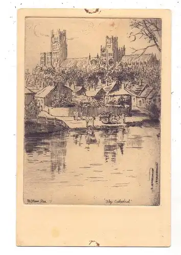 CAMBRIDGESHIRE - ELY, Ely Cathedral, Artist: Mabel Oliver Rae, Druckstellen / AF