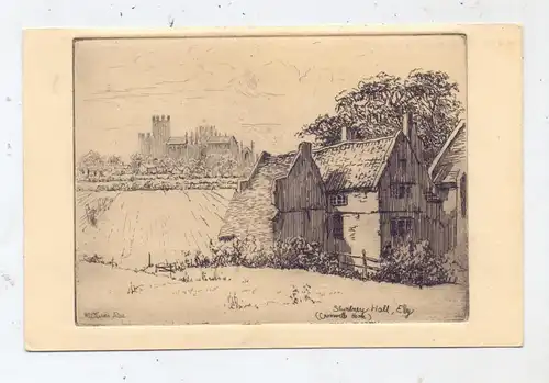 CAMBRIDGESHIRE - ELY, Sluntney Hall (Cromwell House), Artist: Mabel Oliver Rae