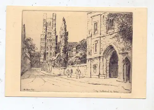 CAMBRIDGESHIRE - ELY, Ely Cathedral & Porta, Artist: Mabel Oliver Rae
