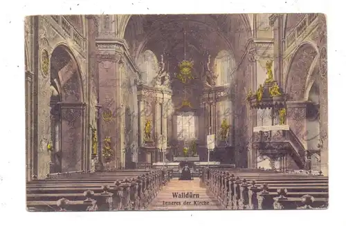 6968 WALLDÜRN, Inneres der Kirche, 1925, handcoloriert