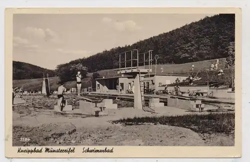 5358 BAD MÜNSTEREIFEL, Schwimmbad, 1949, kl. Druckstelle