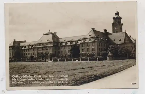 8000 MÜNCHEN - HARLACHING, Kinderkrüppelklinik und Krausianum, Harlachinger Strasse