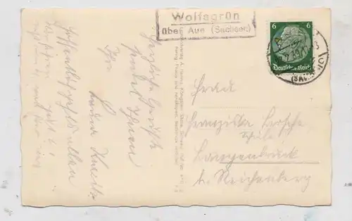 0-9405 EIBENSTOCK - WOLFSGRÜN, N.S.V. Müttererholungsheim, Landpoststempel "Wolfsgrün über Aue", 1939