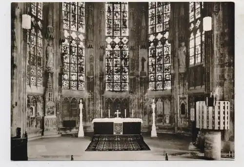 4770 SOEST, ev. Kirche St. Maria zur Wiese, Altar, Chorraum, Glasfenster
