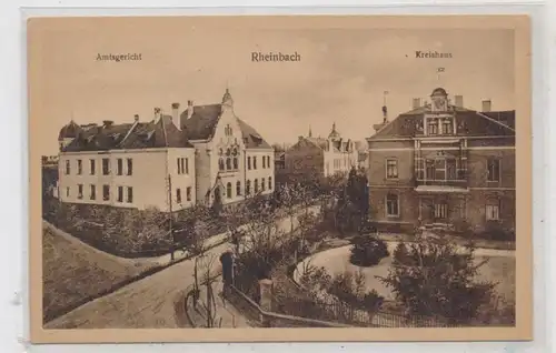 5308 RHEINBACH, Amtsgericht, Kreishaus (heute Rathaus), 1920, Verlag Riesenkönig