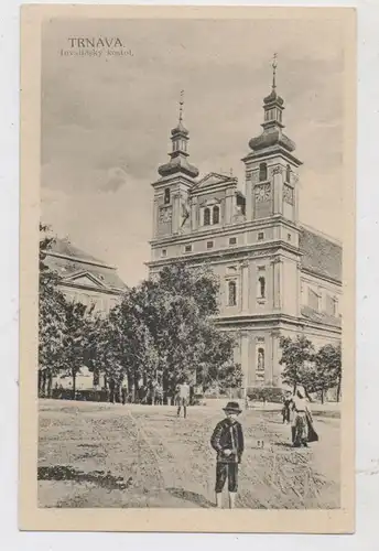 SLOWAKEI - TRNAVA, Invalidsky Kostol, belebte Szene, Edit. Adolf Horovitz