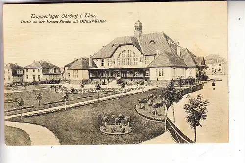 0-5807 OHRDRUF, Truppenlager, Hessen-Strasse mit Offizier-Kasino, 1915