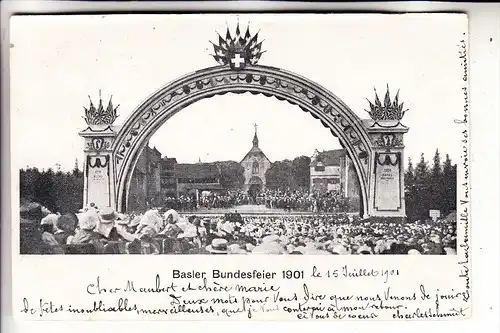 CH 4000 BASEL, Bundesfeier 1901, 15.Juli 1901 !!