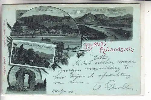 5480 REMAGEN - ROLANDSECK, Lithographie 1902