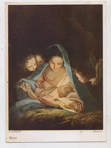 KRIPPE / Crip / Culla, Künstlerkarte C. Maratta