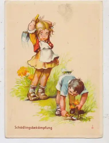 KINDER - Mädchen , Wespe und Junge, "Schädlingsbekämpfung"