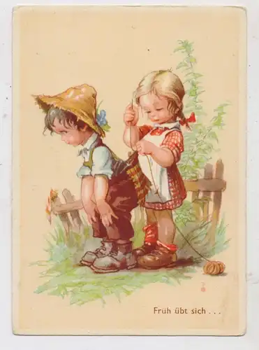 KINDER - Mädchen näht eine Hose