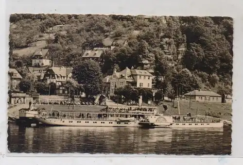 BINNENSCHIFFE - ELBE, Weisse Flotte, "WELTFRIEDEN", Schmilka Anlagestelle, 1960
