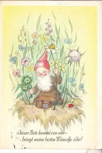 ZWERGE / Gnome / Dwarfs / Nains / Nani / Dwergen / Enanos - Künstler-Karte R.M., 1941