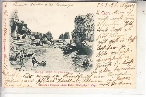 I 80073 CAPRI / Napoli, Marina Piccola coi Faraglioni, 1898, Stengel-Dresden