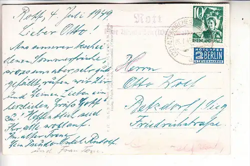 5232 FLAMMERSFELD, Luftaufnahme 1940, Landpoststempel "Rott über Altenkirchen"