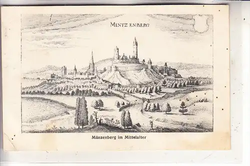 6309 MÜNZENBERG, Historische Ansicht, 1910, min. fleckig