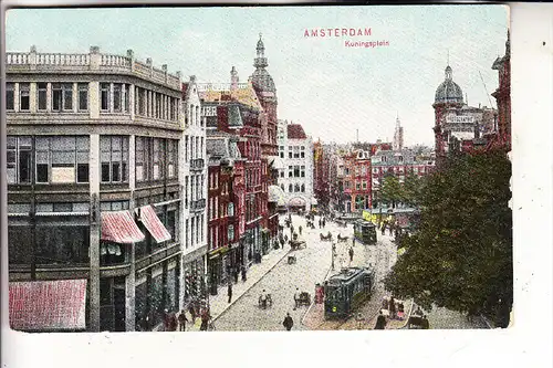 NL - NOORD-HOLLAND - AMSTERDAM,Koningsplein, Tram, 1907, Trenkler